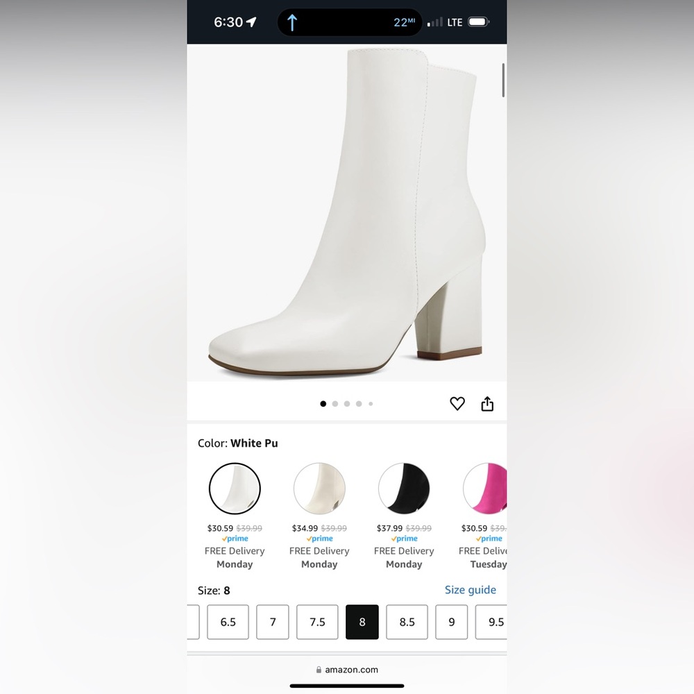 Women’s White Heeled Boots